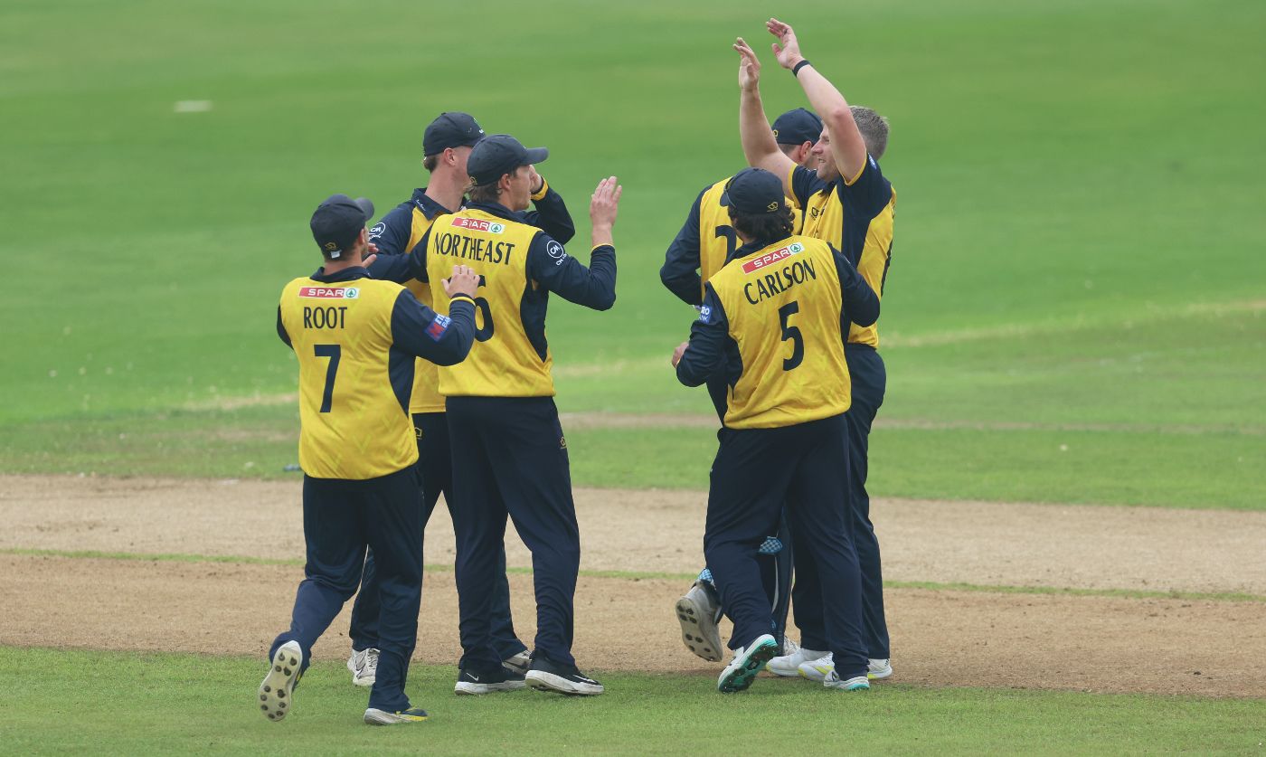 Glamorgan celebrate their first breakthrough