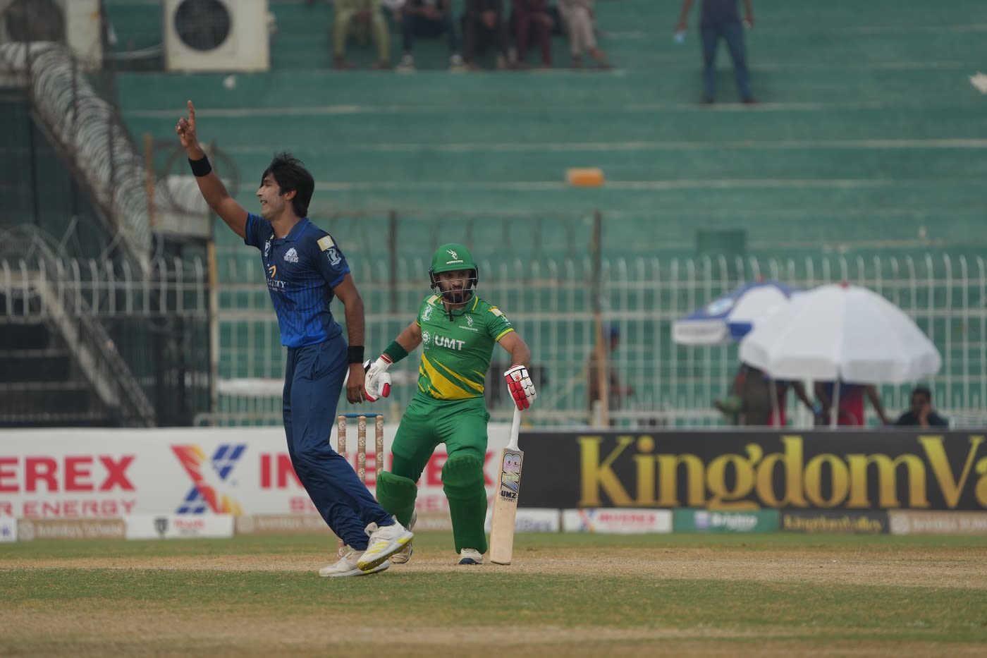 Mohammad Hasnain had Kamran Ghulam lbw