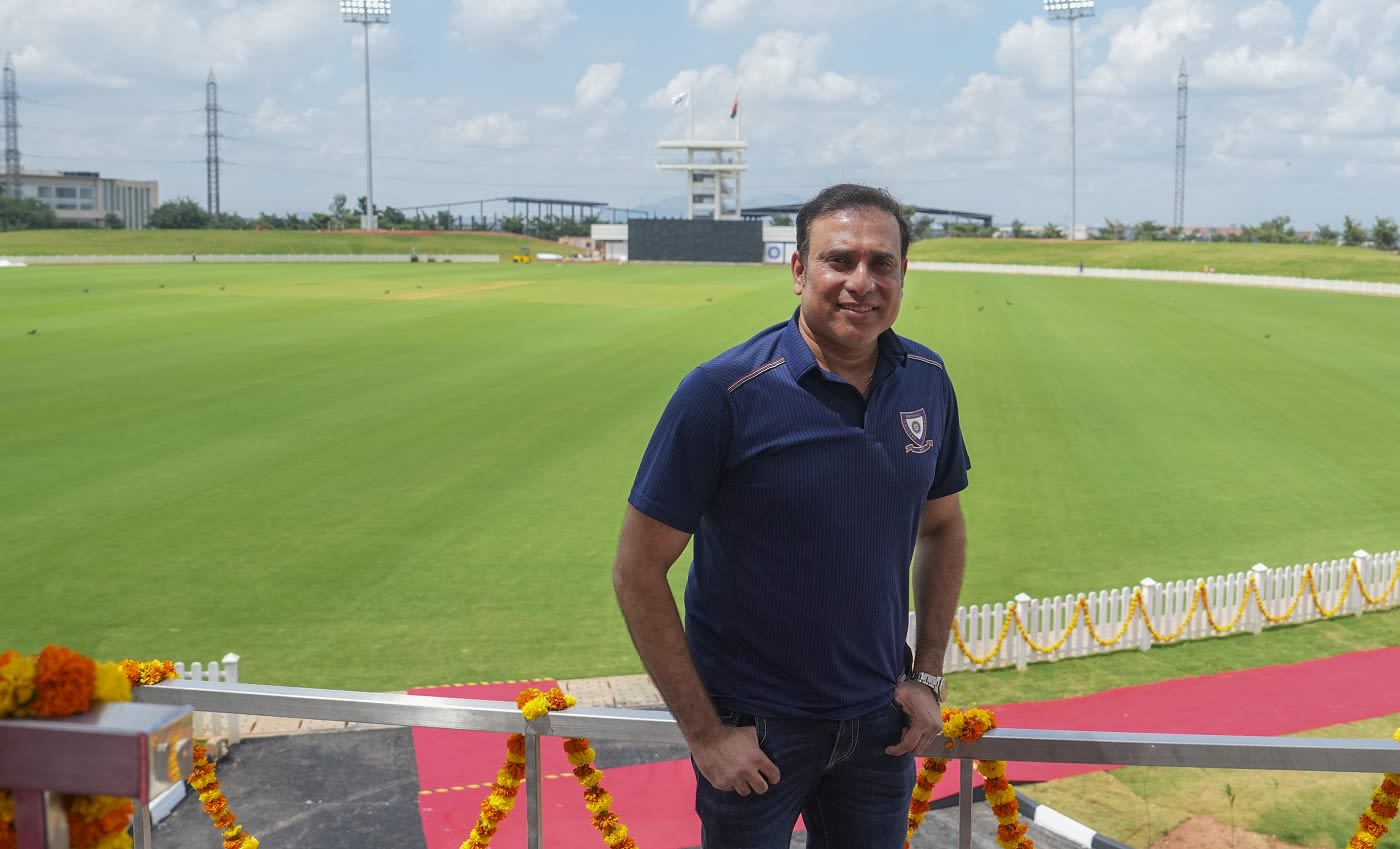 VVS Laxman at BCCI's newly-inaugurated Centre of Excellence