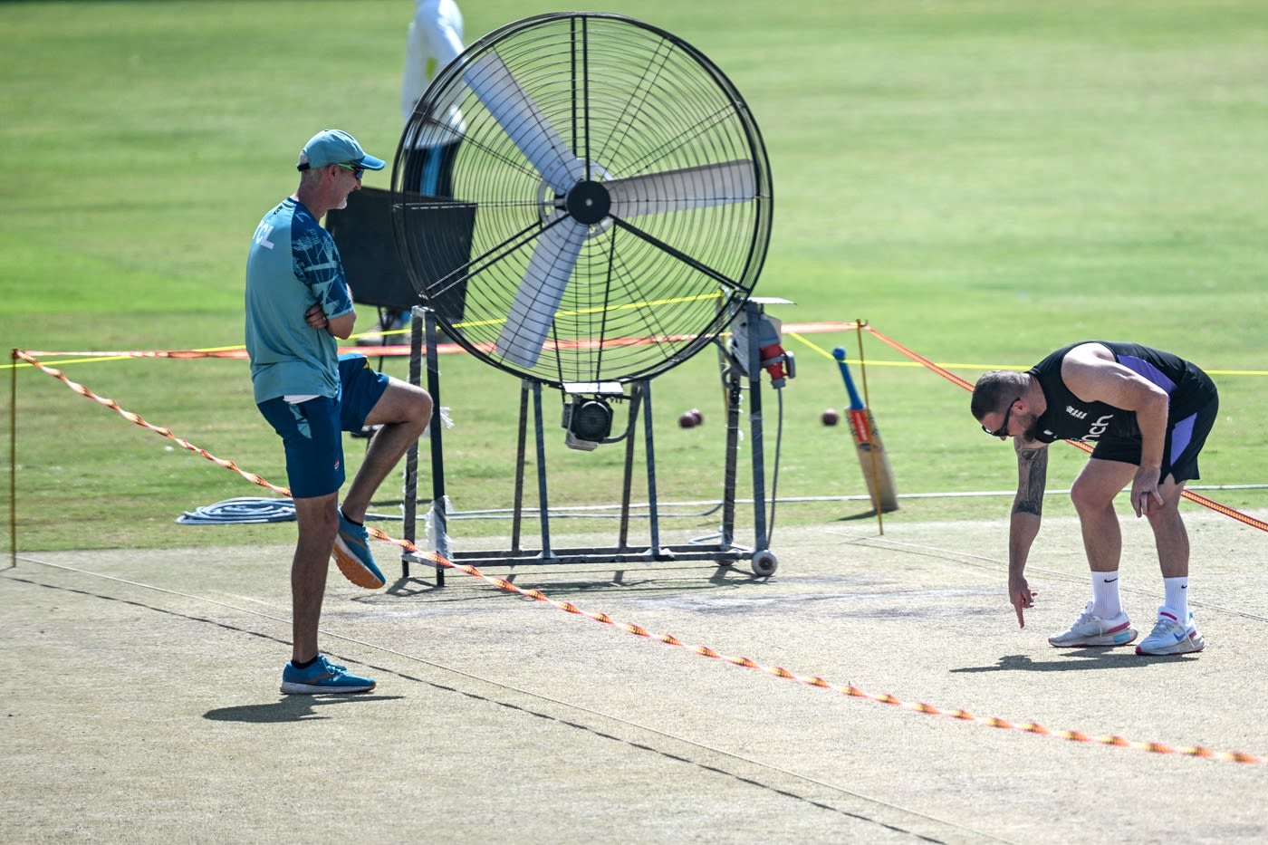 Jason Gillespie and Brendon McCullum take a look at the Multan pitch