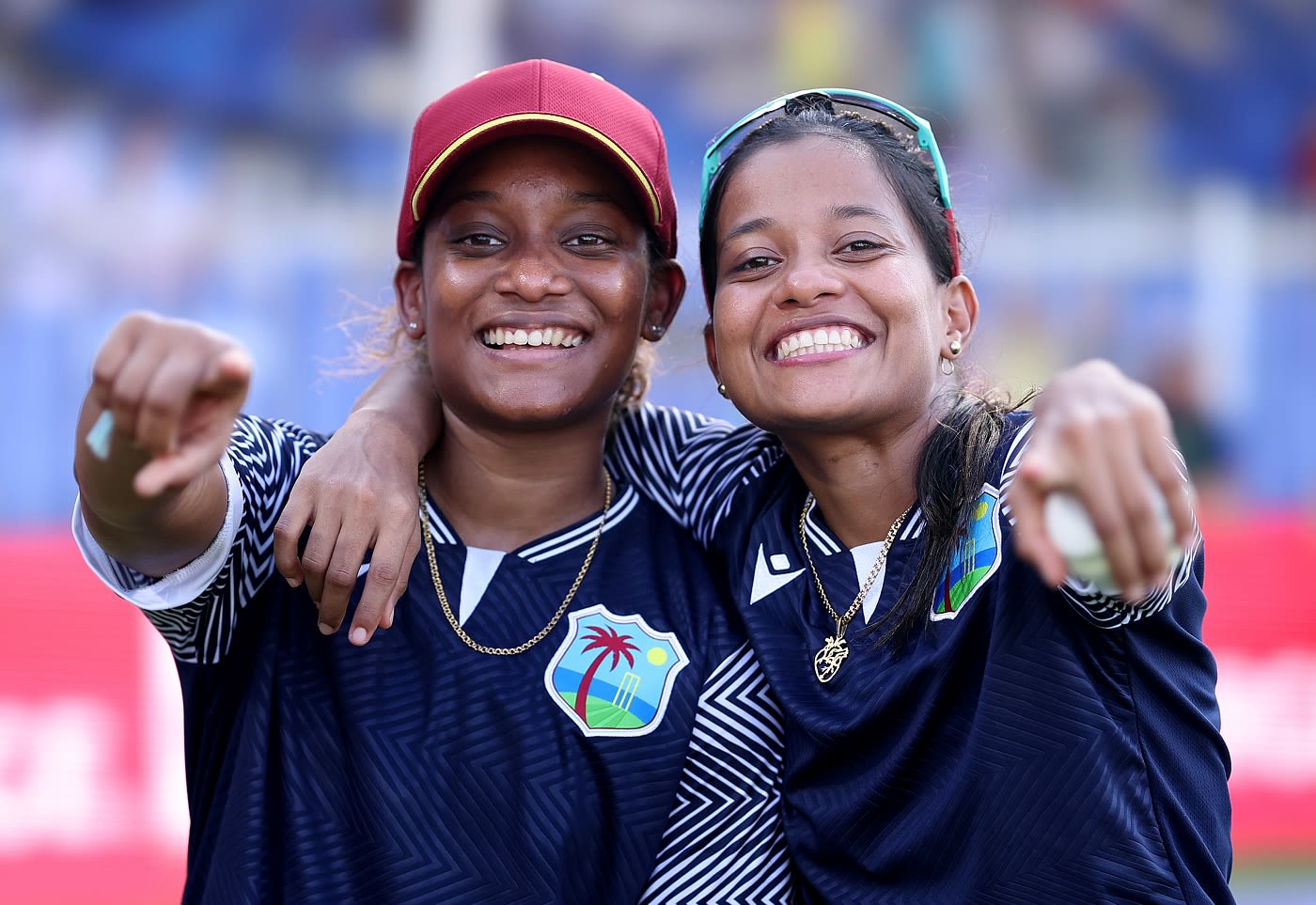 Mandy Mangru and Zaida James pose for the camera