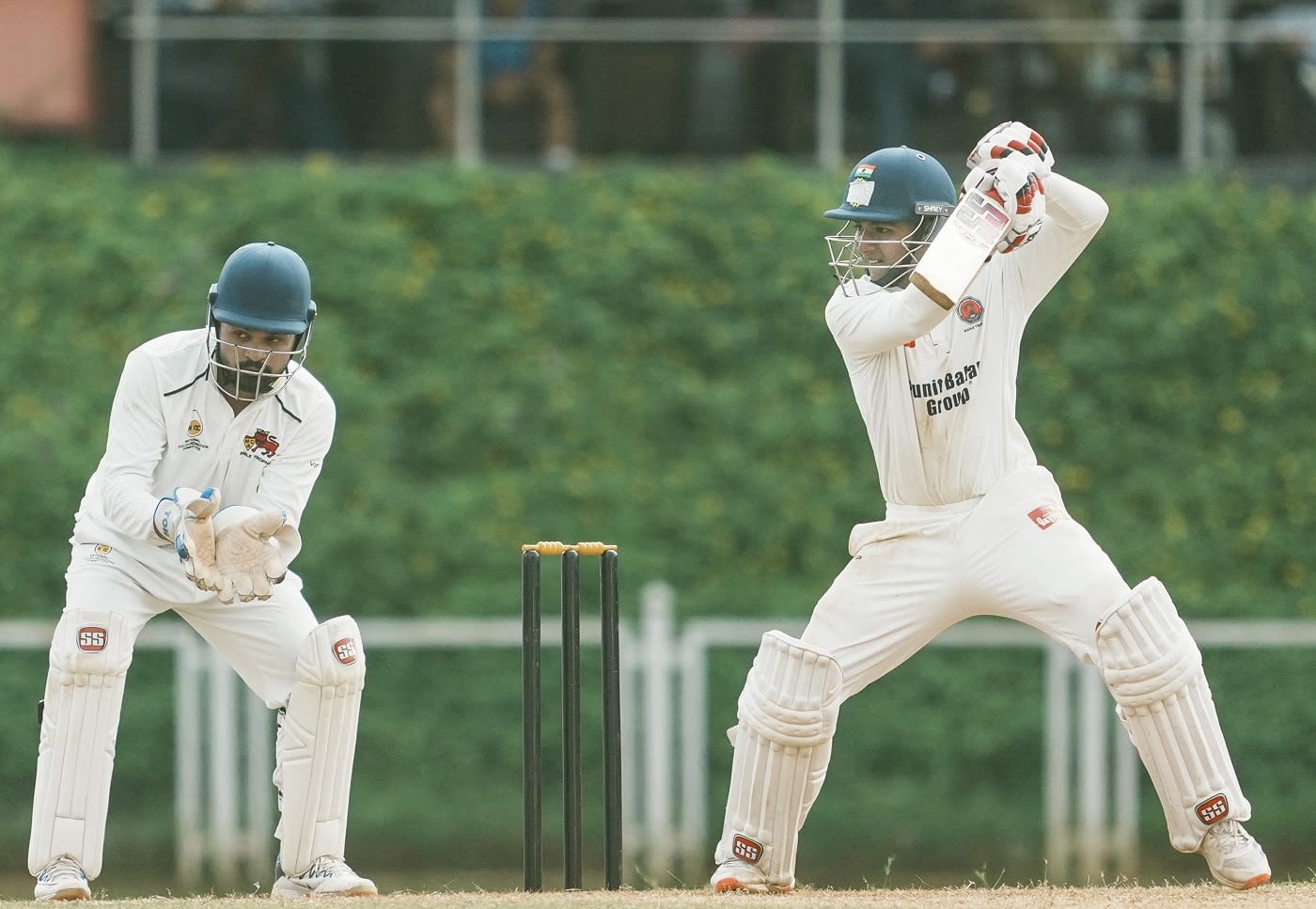 Sachin Dhas punches one off the back foot