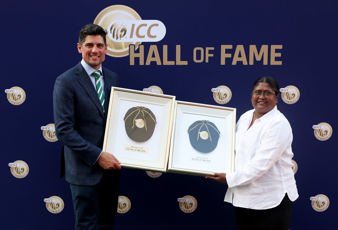 Alastair Cook and Neetu David were inducted into the ICC Hall of Fame