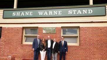 Shane Warne stand unveiled at the Junction Oval