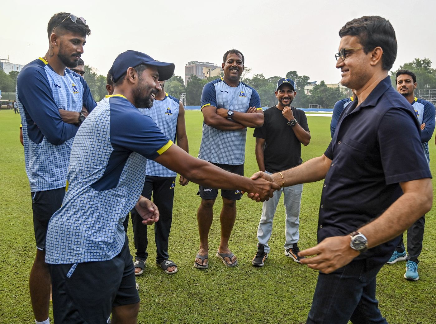 Wriddhiman Saha met Sourav Ganguly during the Ranji Trophy