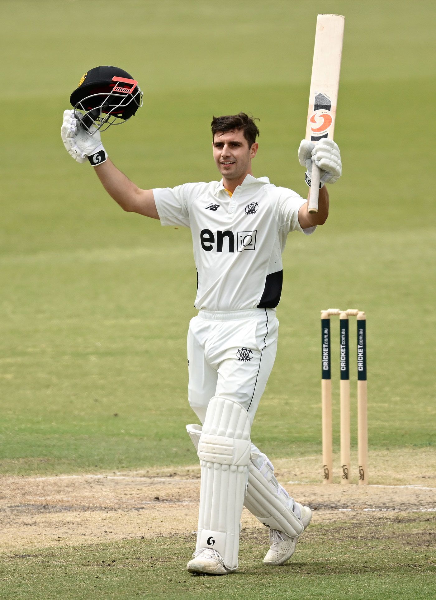 Joel Curtis brought up a maiden first-class century