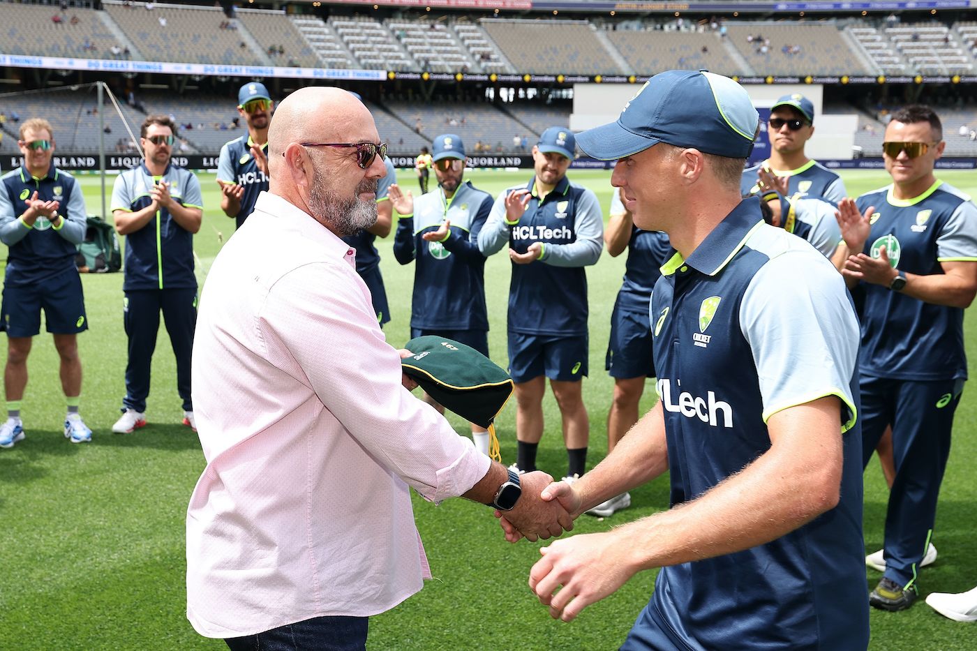 Darren Lehmann handed Nathan McSweeney his maiden Test cap