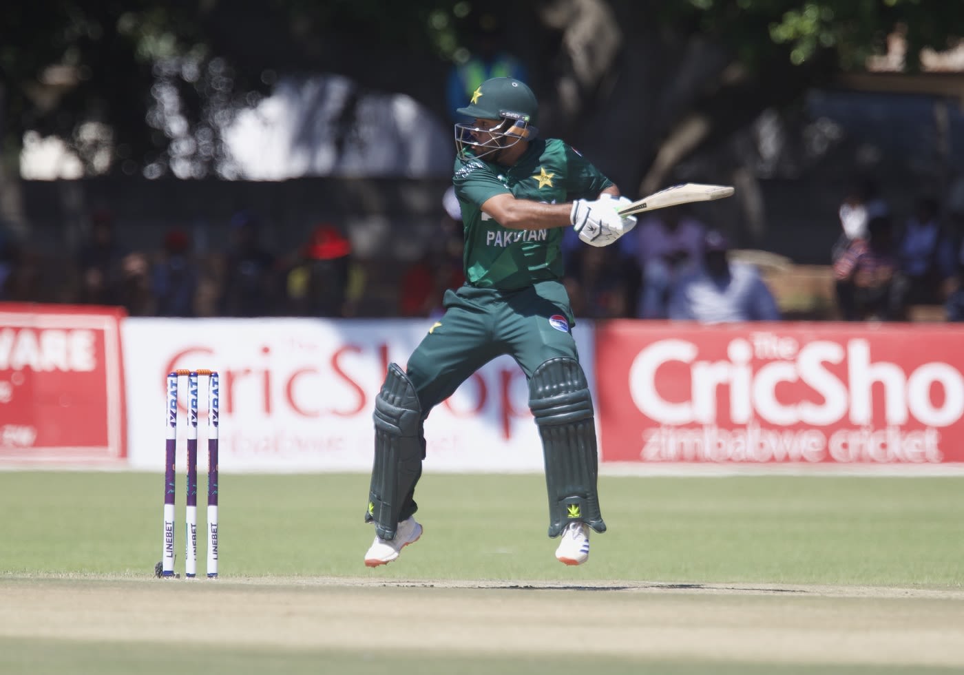 Omair Yousuf slaps one away