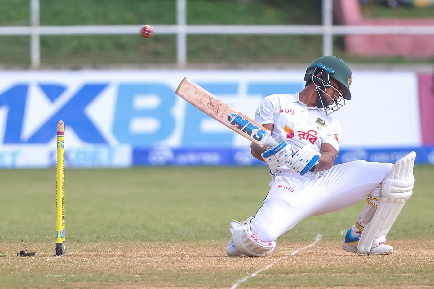 Other than occasionally ducking, Shahadat Hossain played an aggressive innings