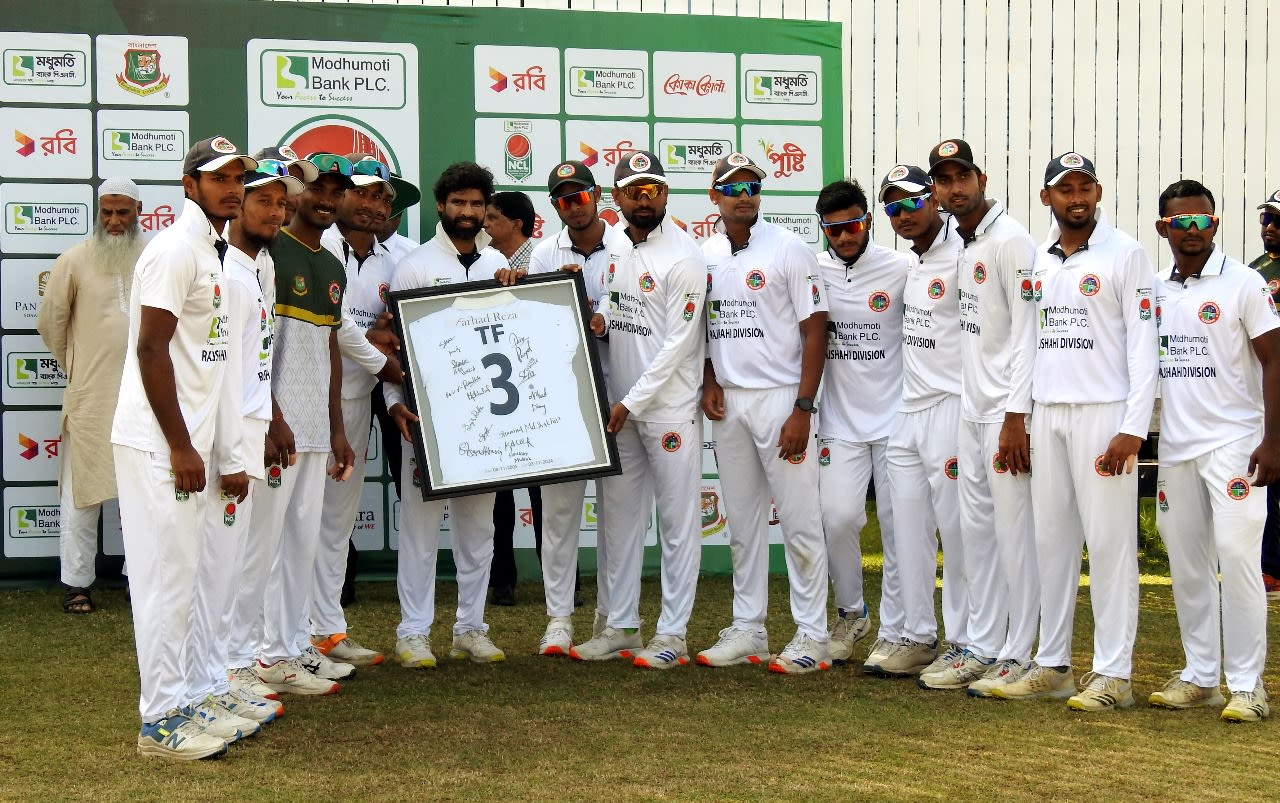 A memento for the retiring Farhad Reza to take back