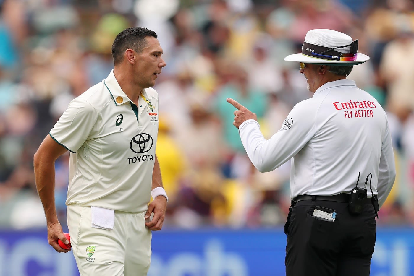 Scott Boland could have had KL Rahul with his first ball, but he had overstepped