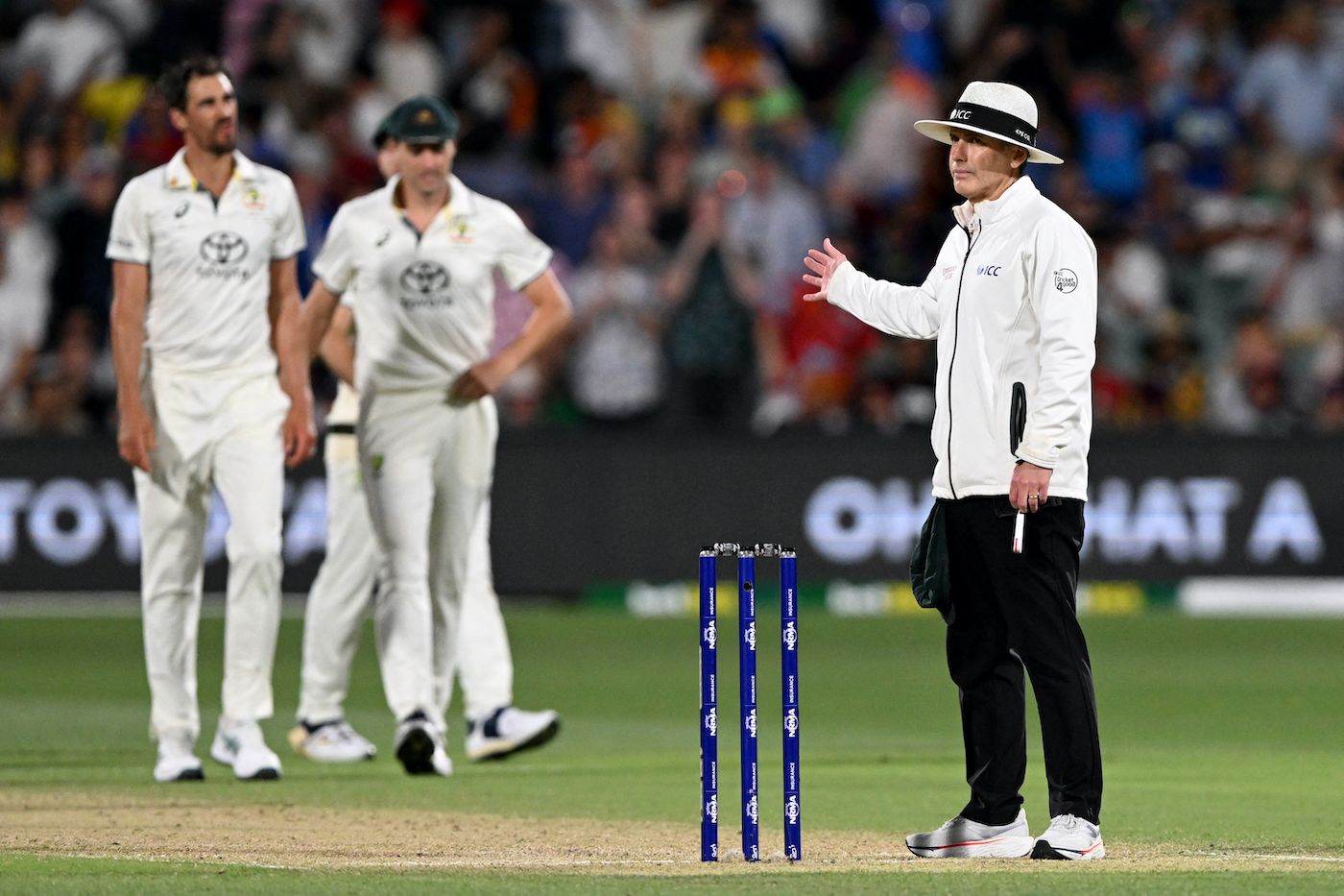 Mitchell Starc bowled a couple of no-balls on day two, one of which had Rohit Sharma given out lbw on-field