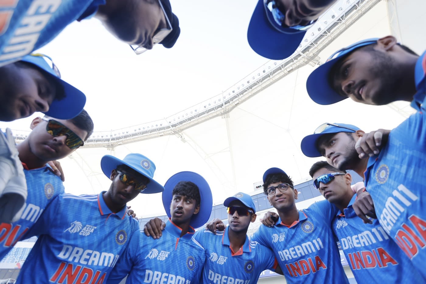 India Under-19 players huddle up