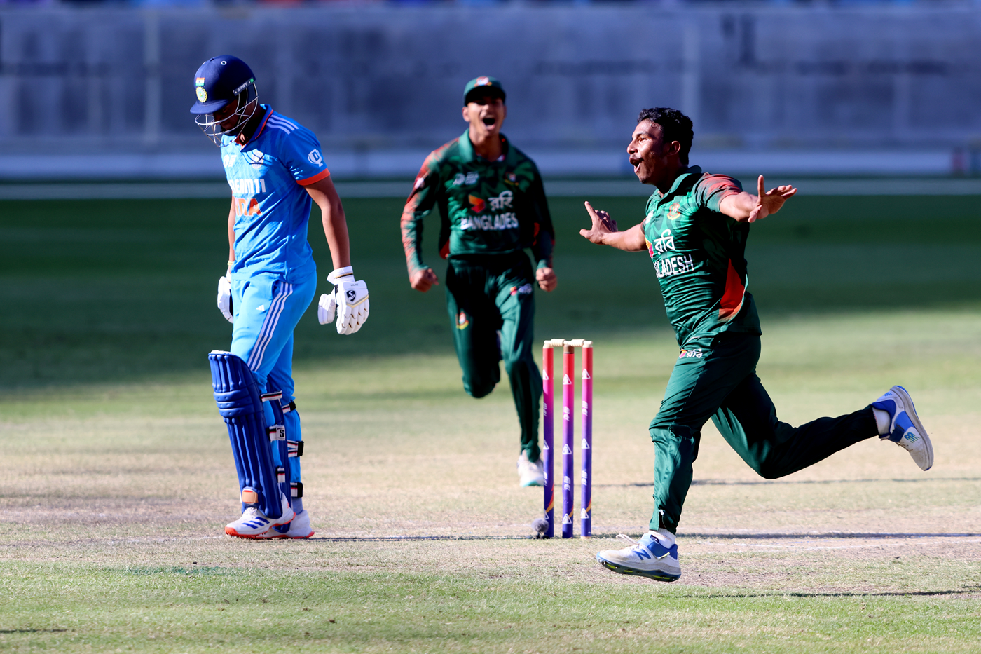 Iqbal Hossain Emon picked three wickets to push India U-19 on the back foot