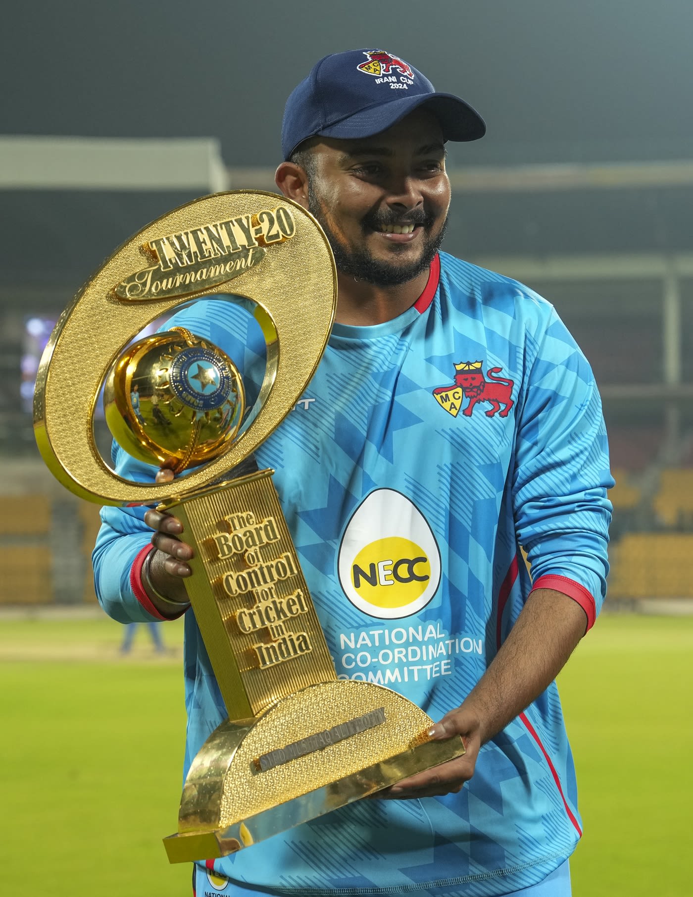 Prithvi Shaw is all smiles as Mumbai won their second SMAT title