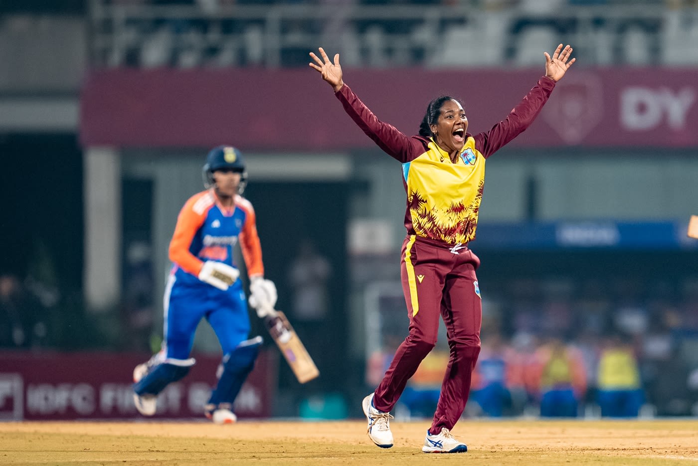 Afy Fletcher struck first ball to dismiss Raghvi Bist