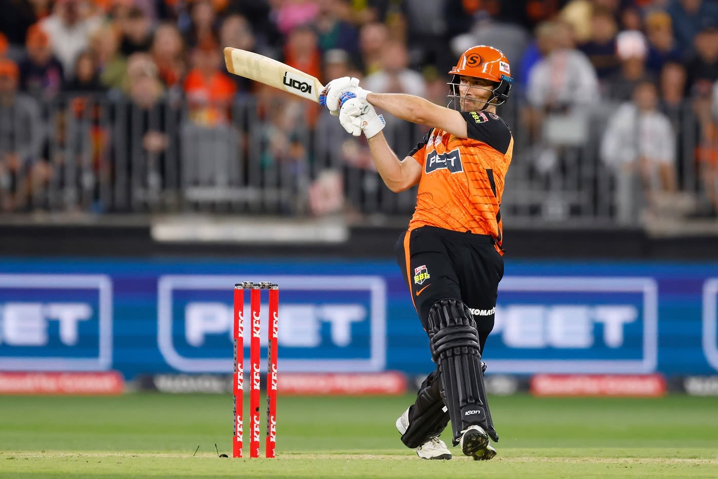 Nick Hobson's 16-ball 47 not out helped Perth Scorchers to a respectable total