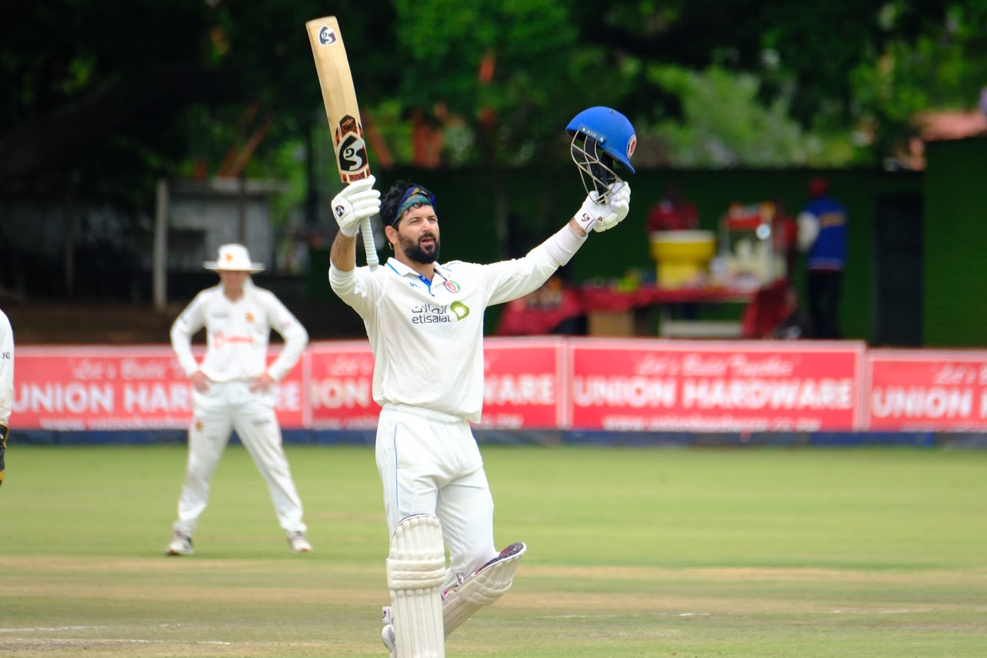 Afsar Zazai hit his maiden Test hundred