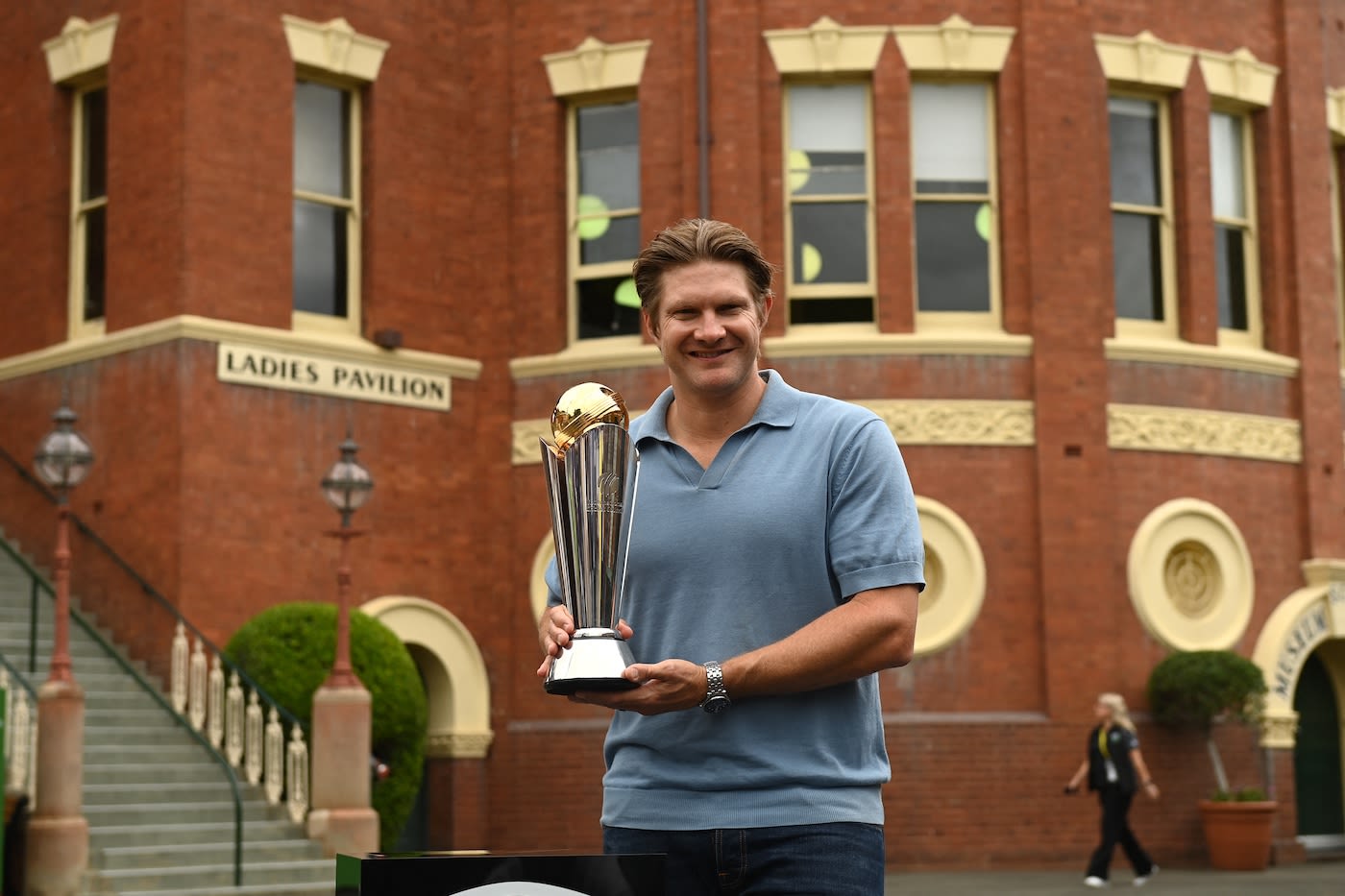 Shane Watson with the Champions Trophy