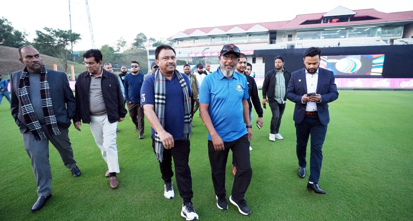 BCB president Faruque Ahmed visits the Sylhet International Stadium