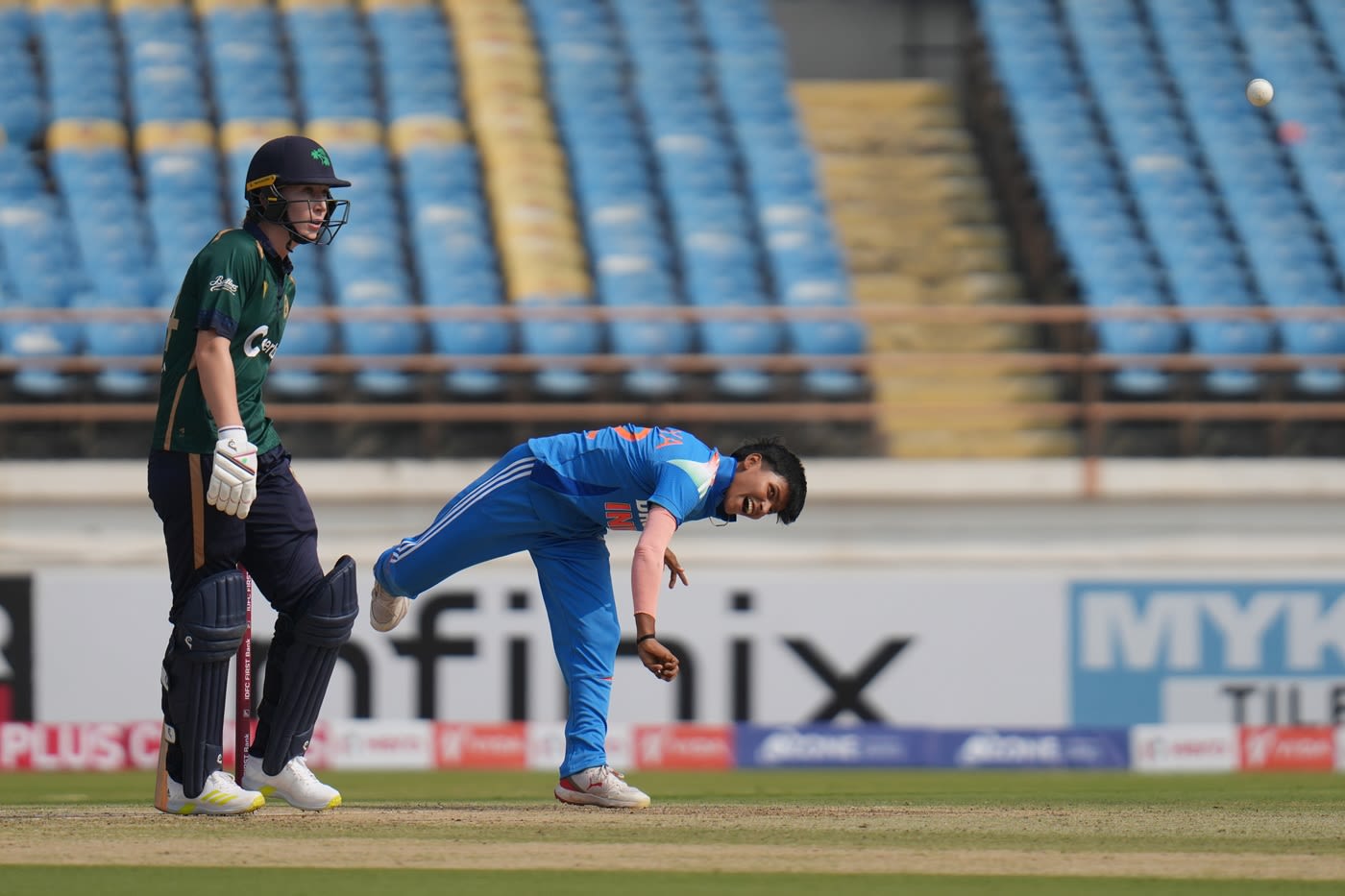 Priya Mishra tosses one up