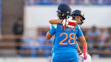 Rawal, Hasabnis ace 239 chase to put India 1-0 up