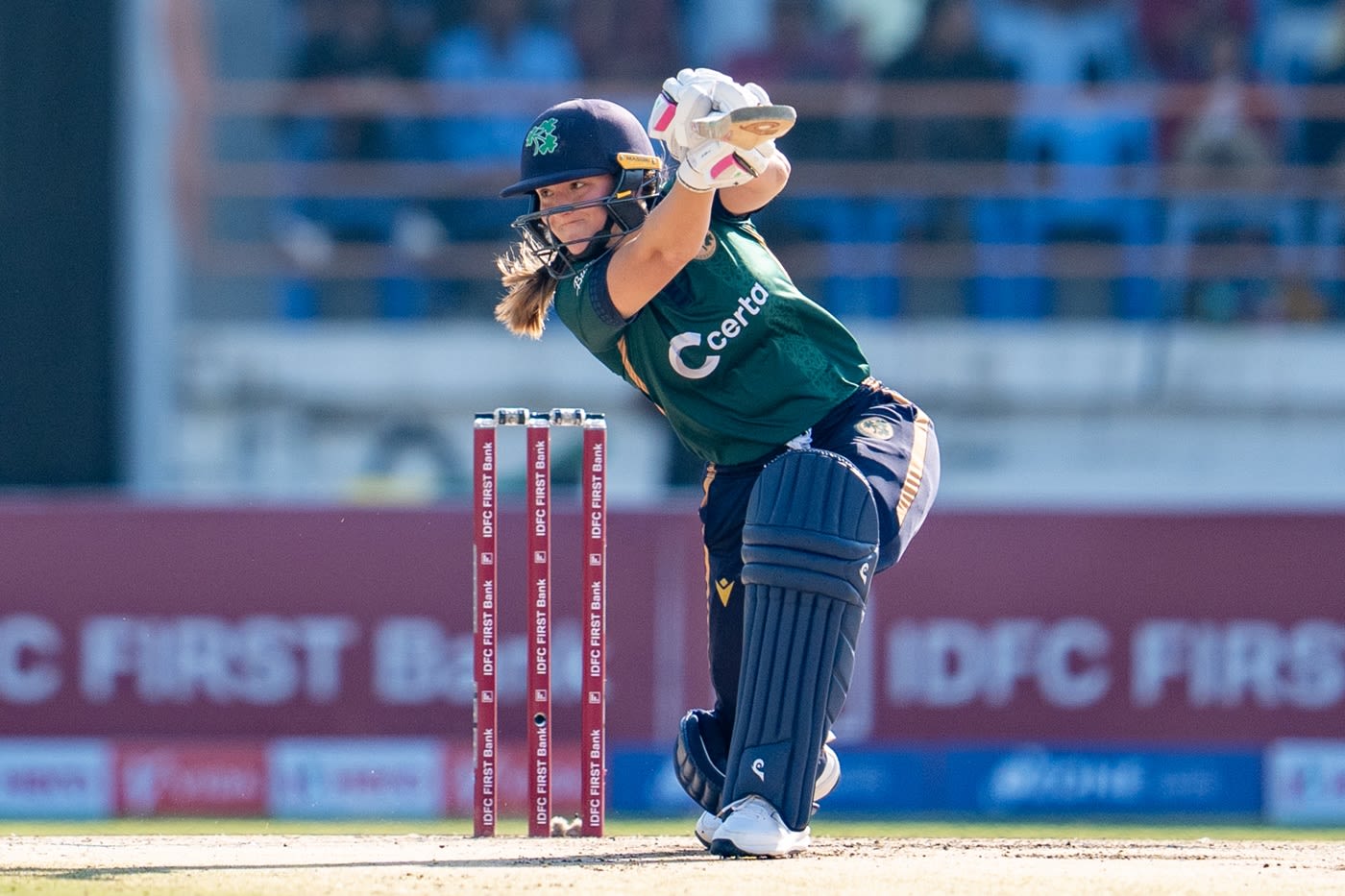 Sarah Forbes hit one through the off side