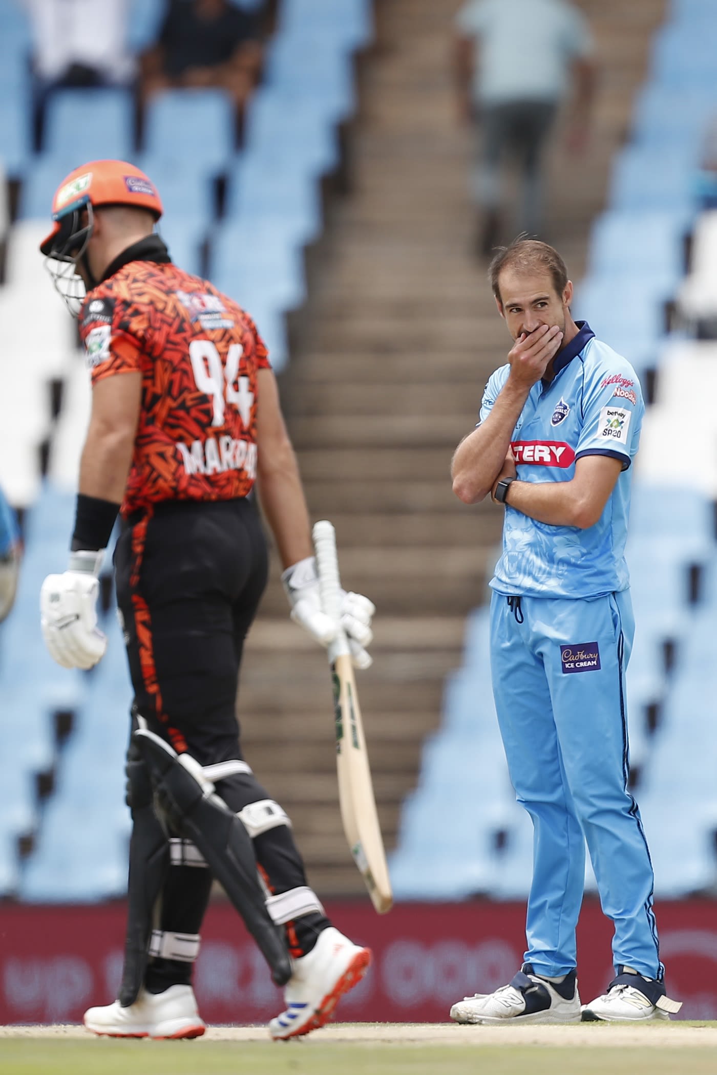 Daryn Dupavillon cannot believe Aiden Markram picked the fielder out perfectly