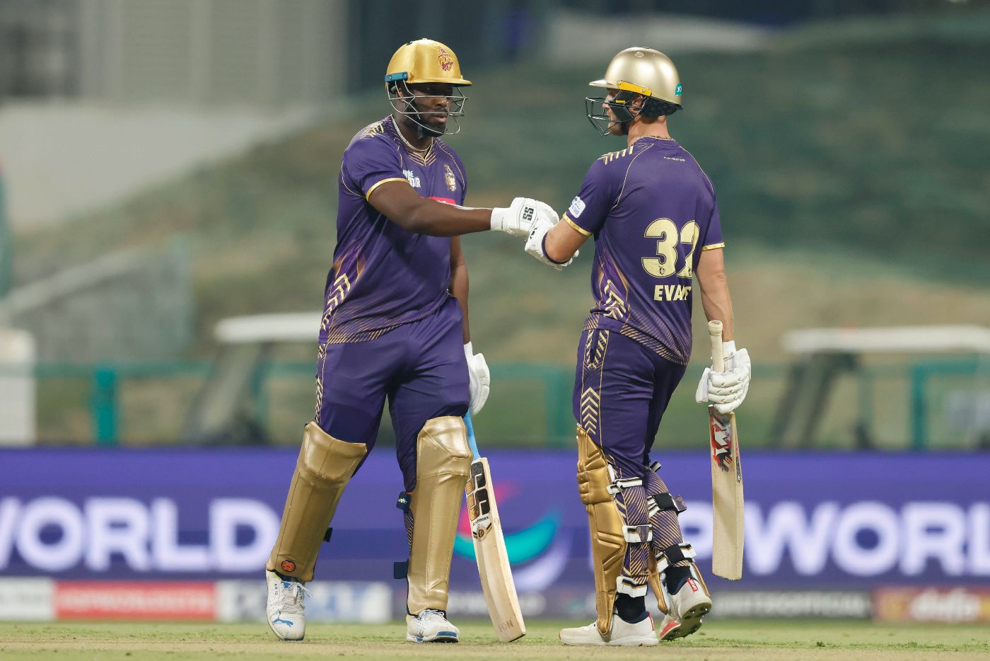 Andre Russell and Laurie Evans added 50 runs off 27 balls