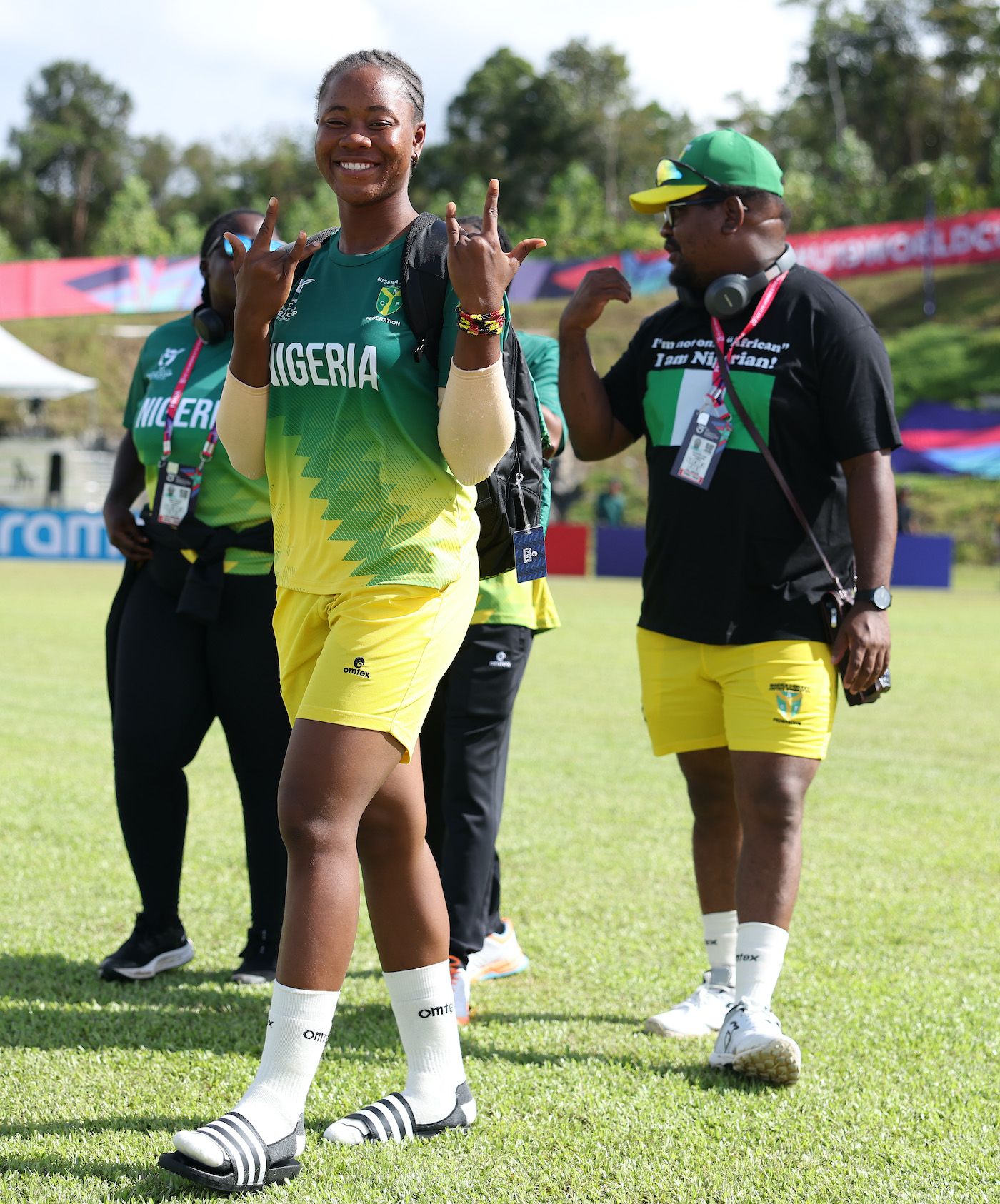 Nigeria's Lucky Piety is in a good mood ahead of the Women's Under-19 T20 World Cup
