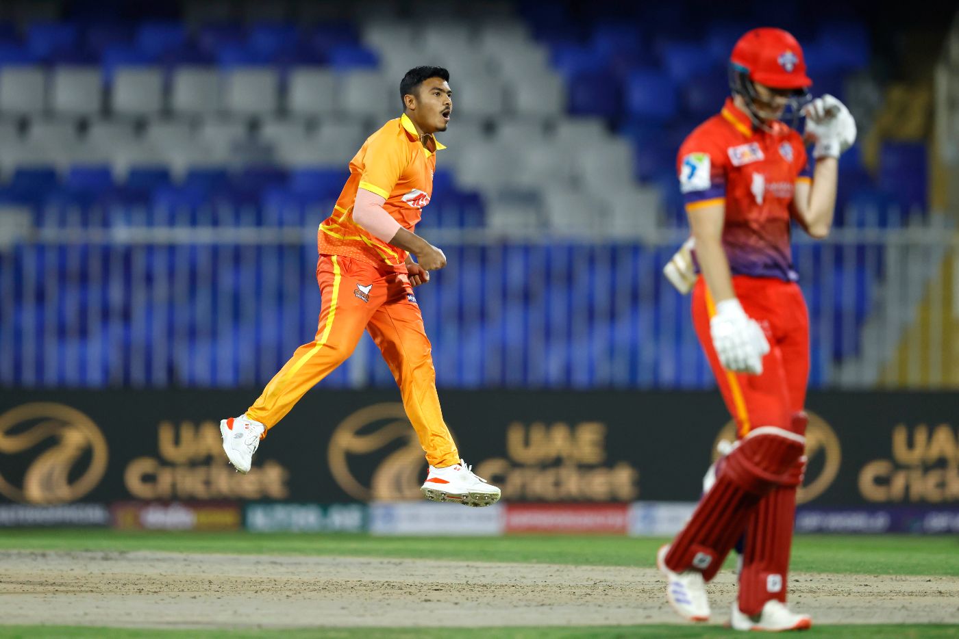 Aayan Afzal Khan finished with the impressive figures of 3-0-12-2