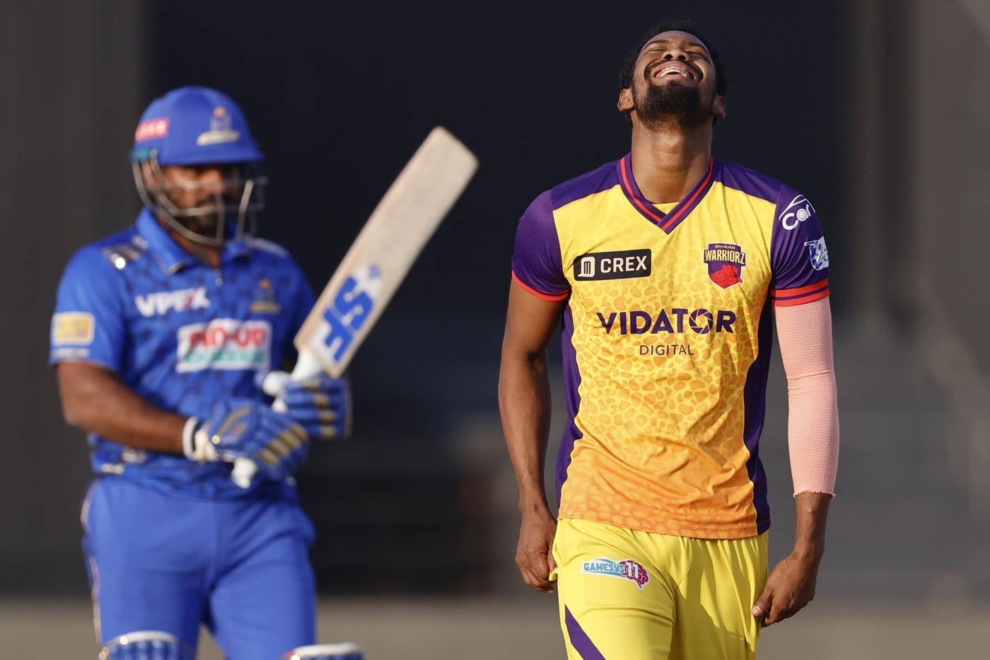 Keemo Paul reacts during his spell