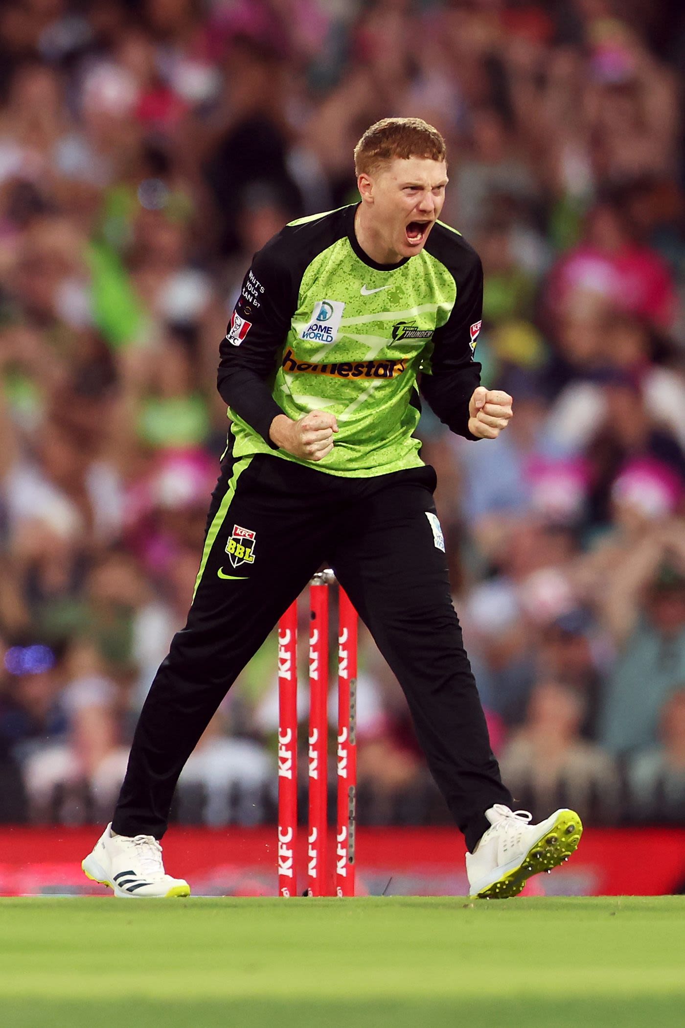 Tom Andrews struck twice in one over