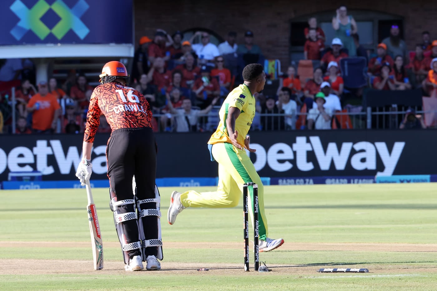 Lutho Sipamla bowled Zak Crawley first delivery but it turned out to be a no-ball