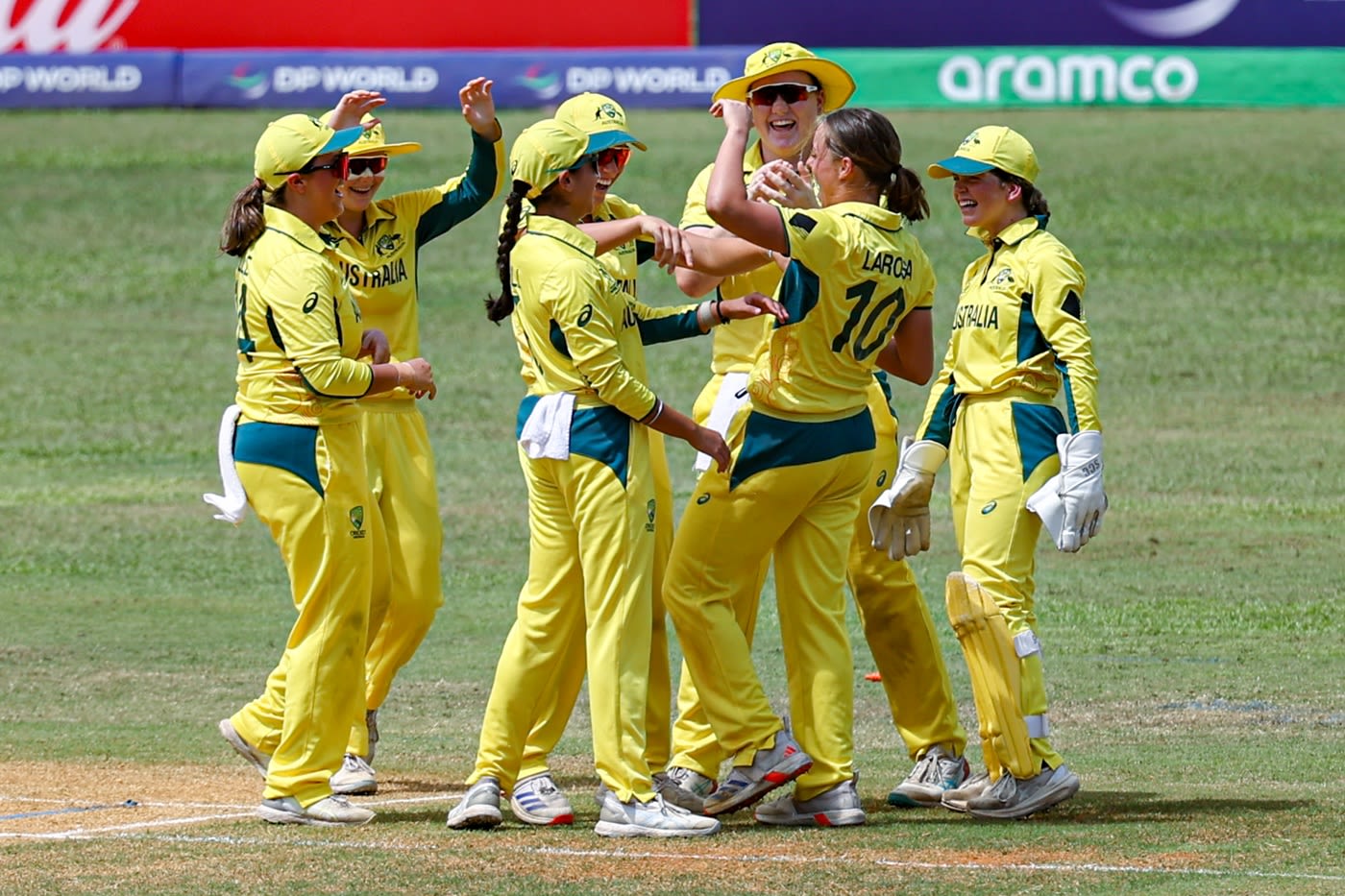 Eleanor Larosa celebrates a wicket