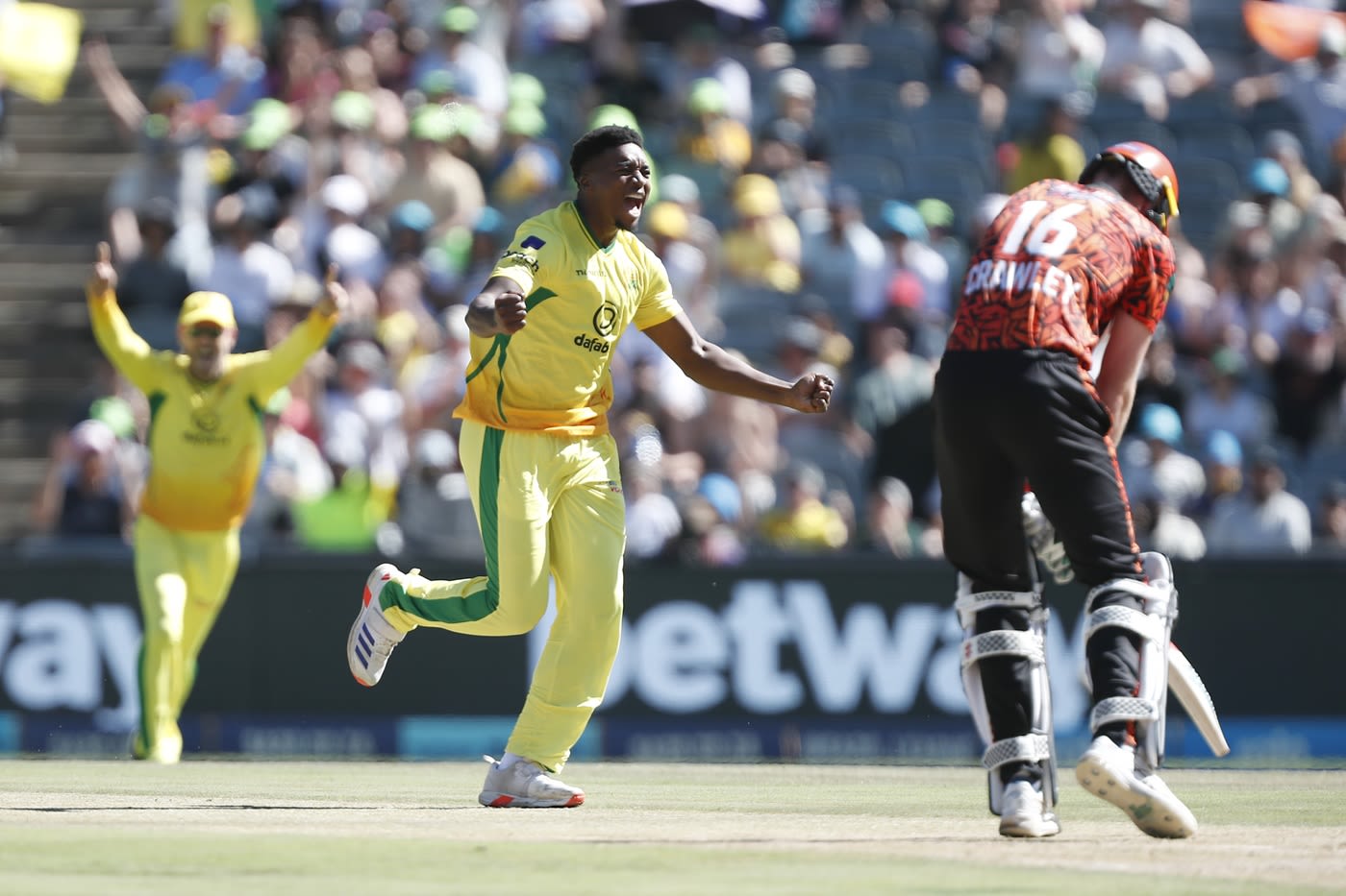 Lutho Sipamla struck with his first ball to get rid of Zak Crawley