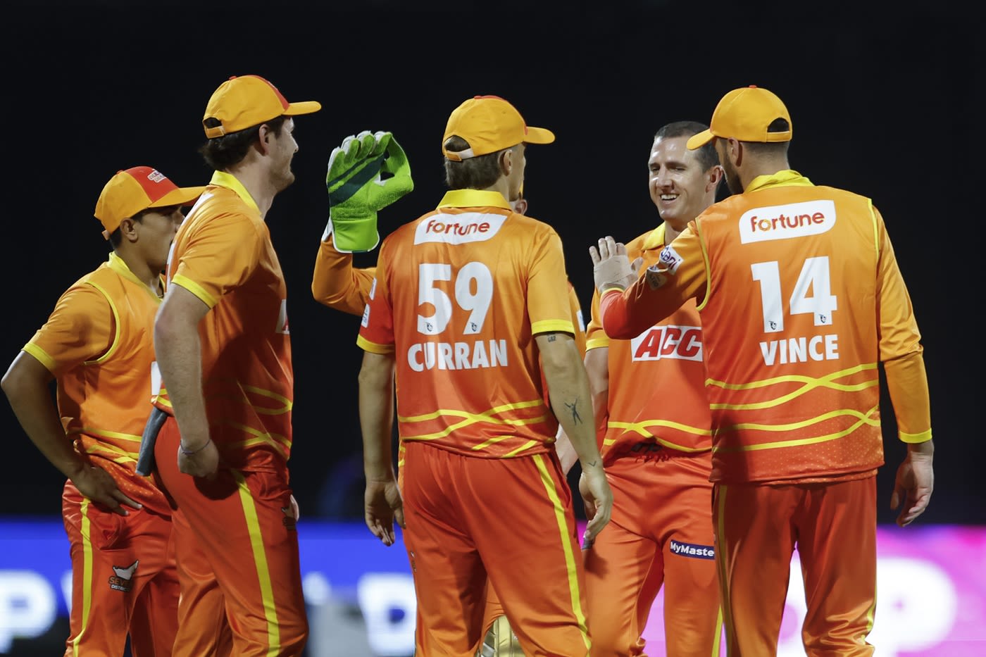 Daniel Worrall celebrates a wicket