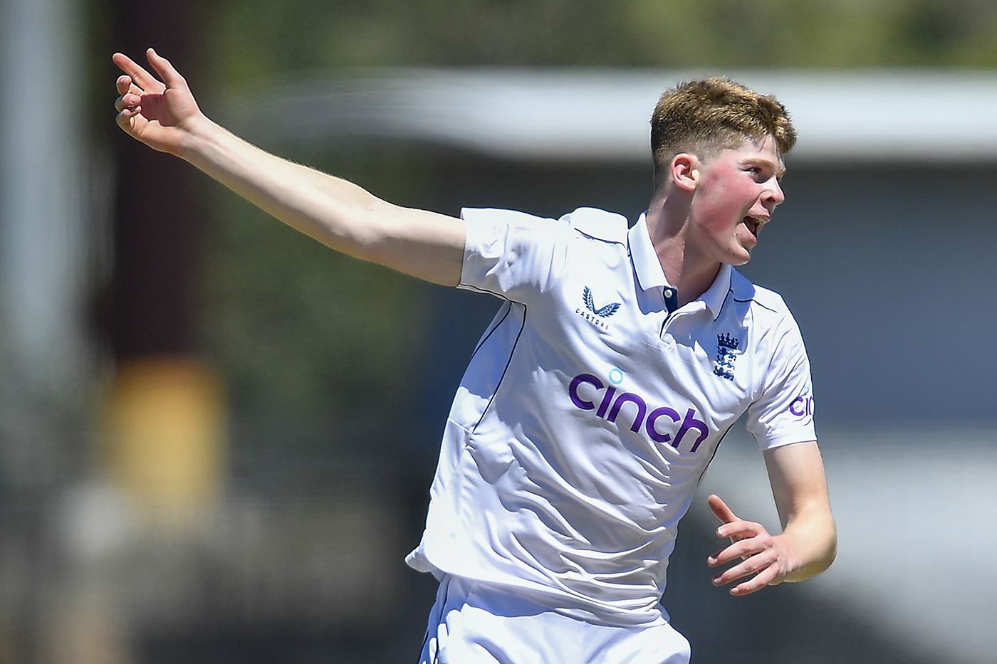 Alex French celebrates a wicket