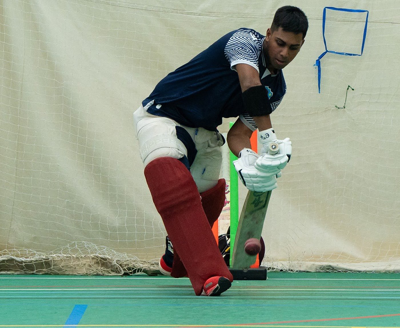 Matthew Nandu hones his defence at the CSK Academy in Chennai