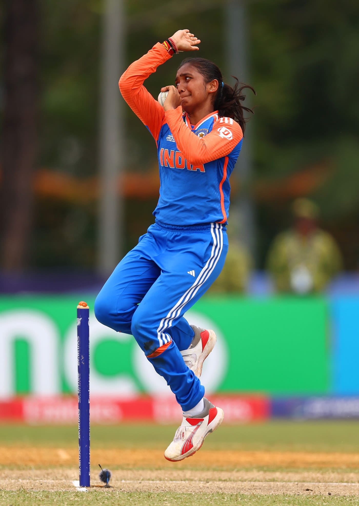 Parunika Sisodia tested England with her left-arm spin