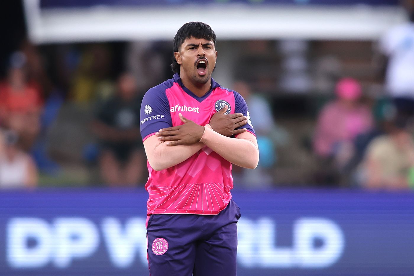 Dayyaan Galiem celebrates a wicket
