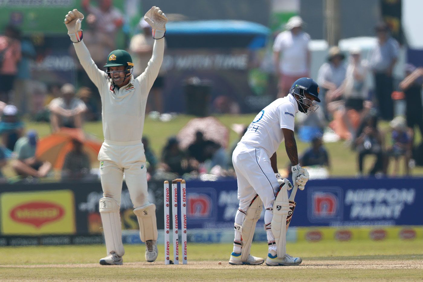 Dimuth Karunaratne was defeated by Nathan Lyon's variations