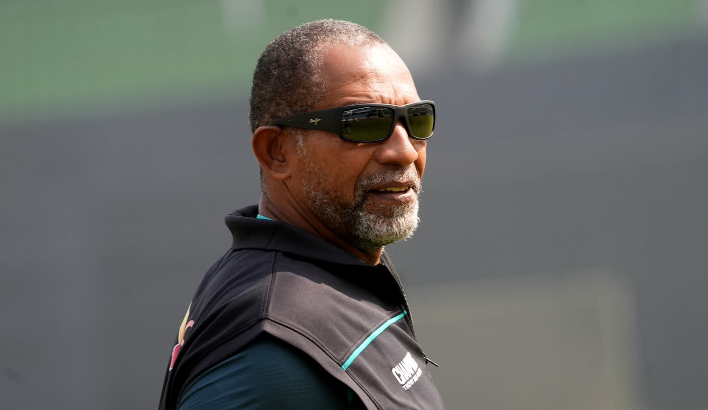 Phil Simmons oversees a training session