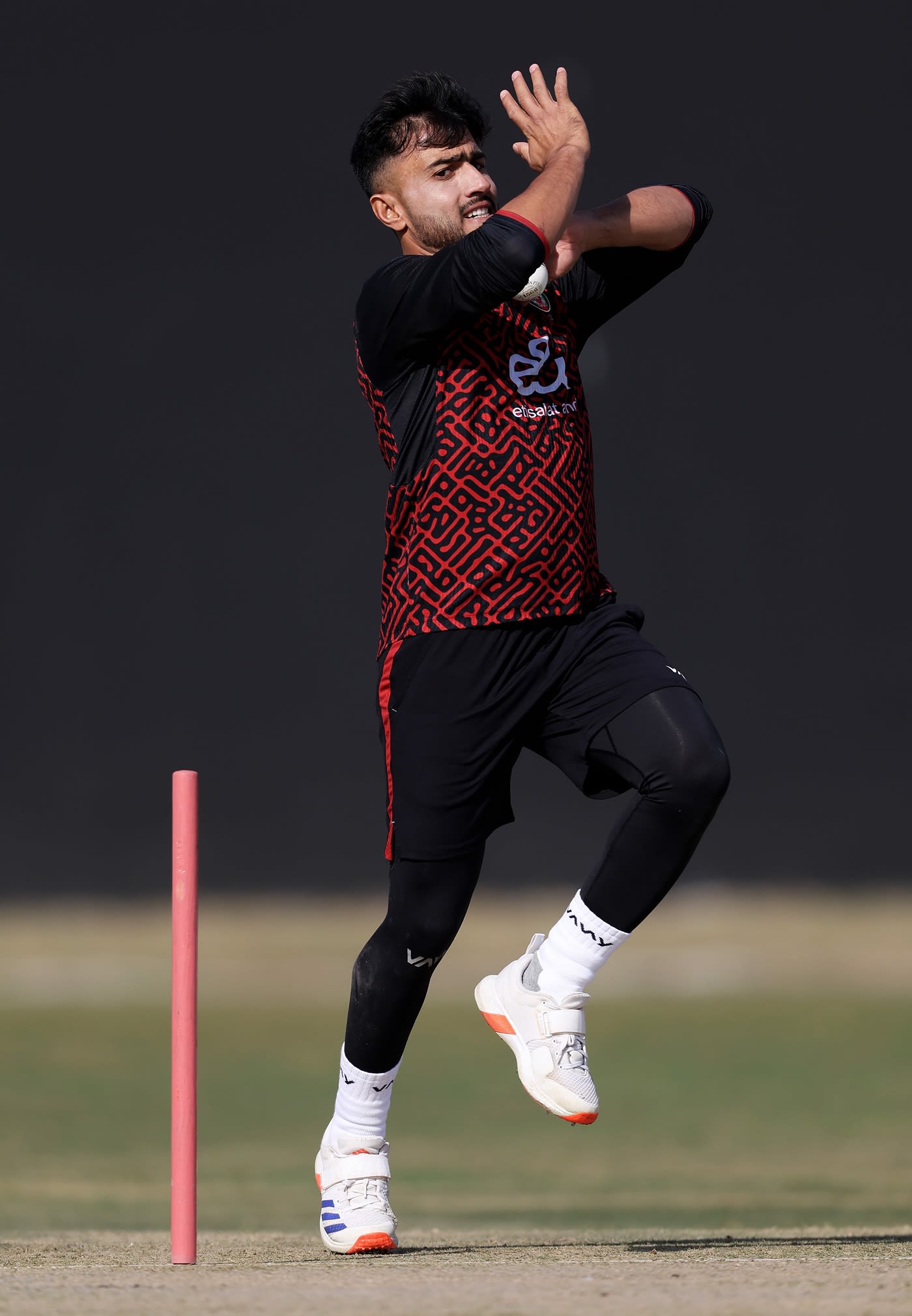 Nangeyalia Kharote has a bowl in the nets