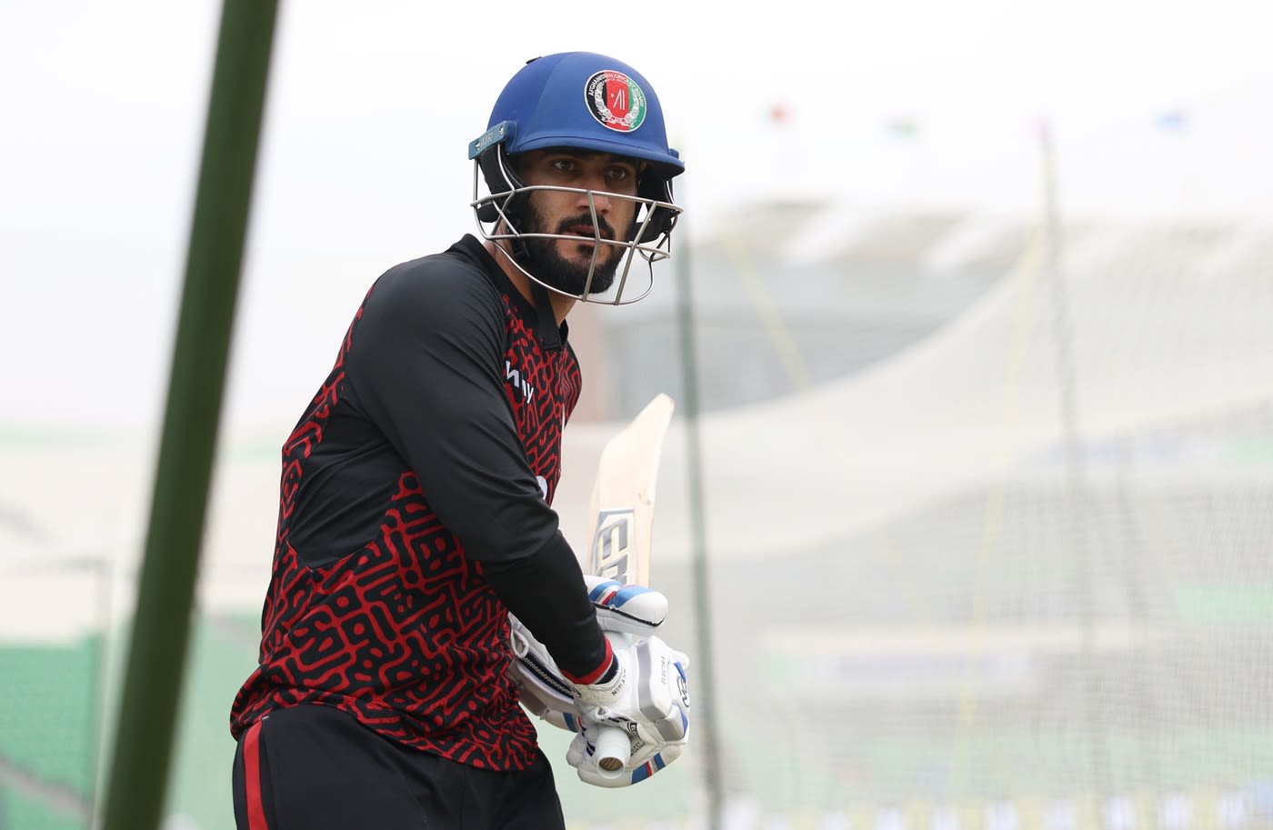 Ikram Alikhil waits for the ball