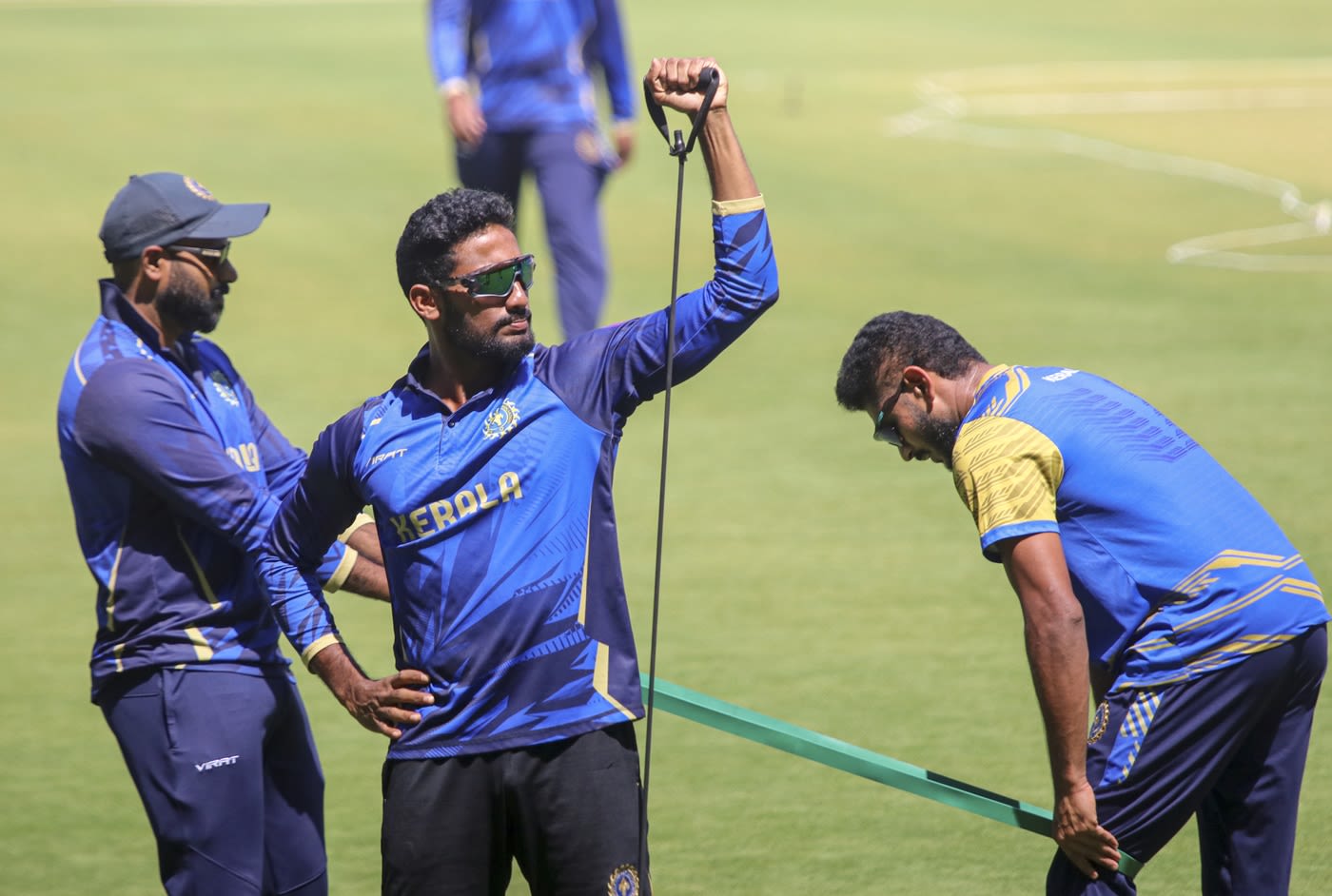 Kerala's players tune up for the Ranji final against hosts Vidarbha