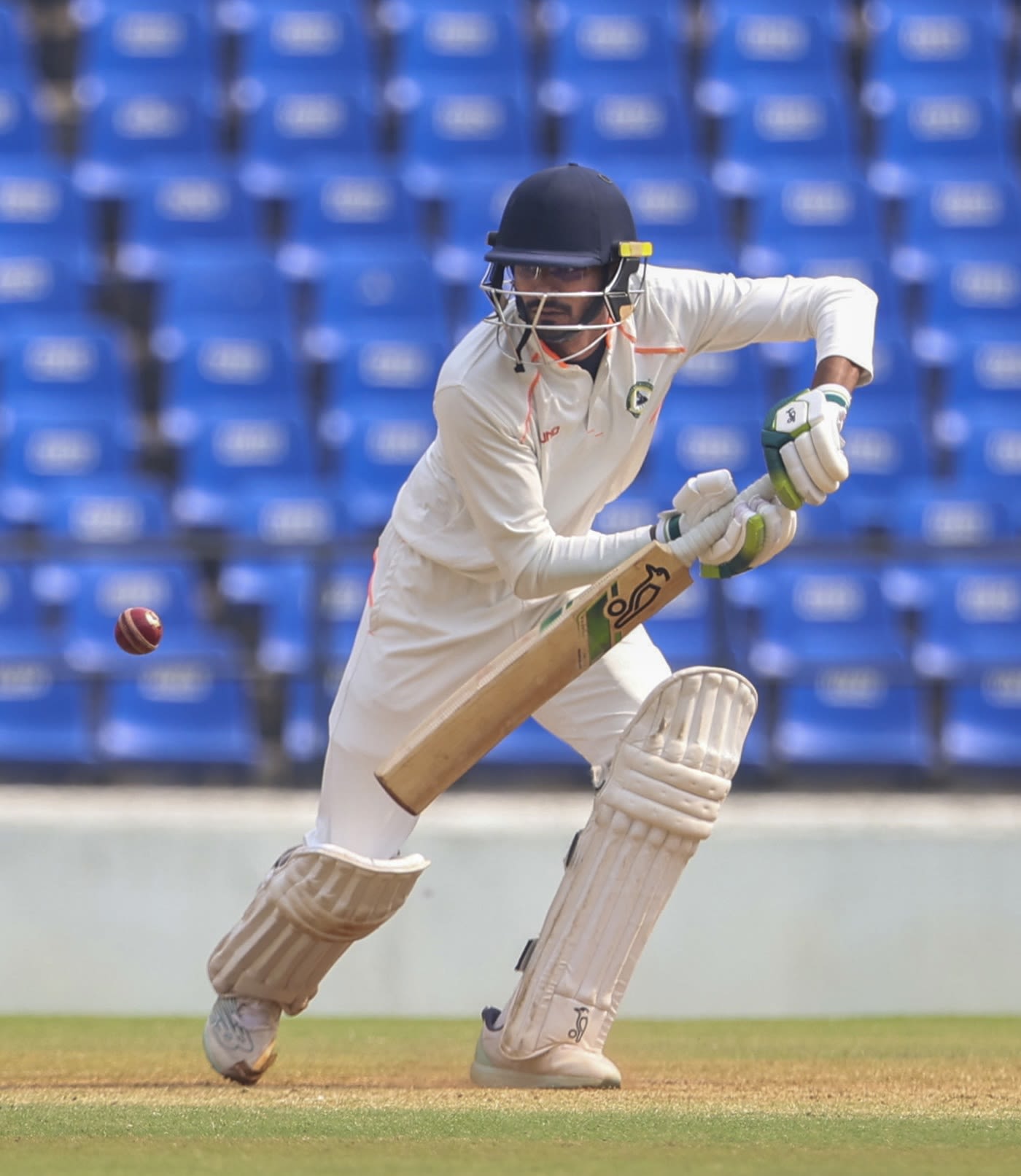 Akshay Wadkar took his time in the second innings