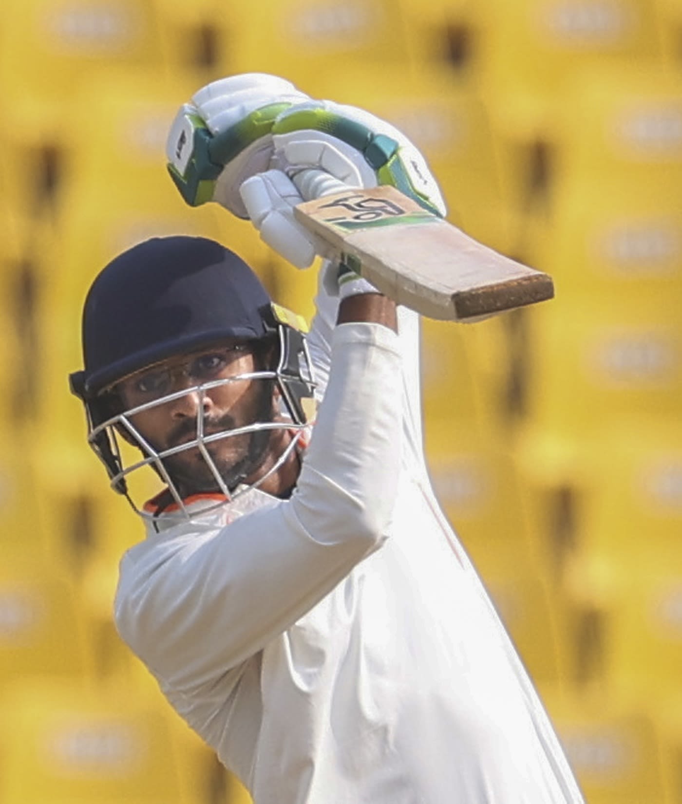 Akshay Wadkar hits down the ground