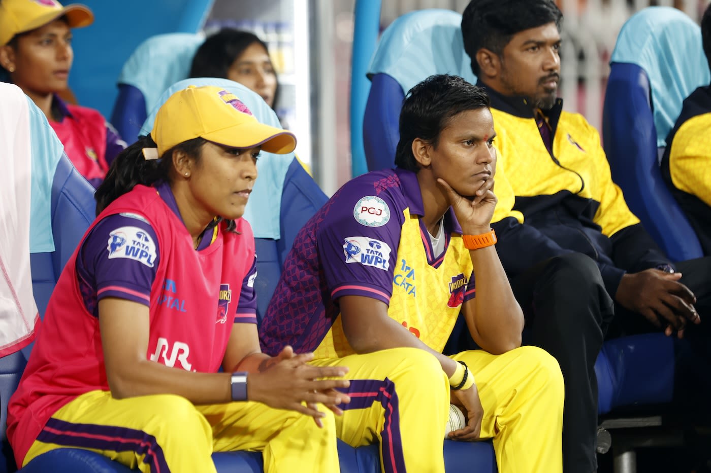 Anjali Sarvani gives a pensive looking Deepti Sharma some company