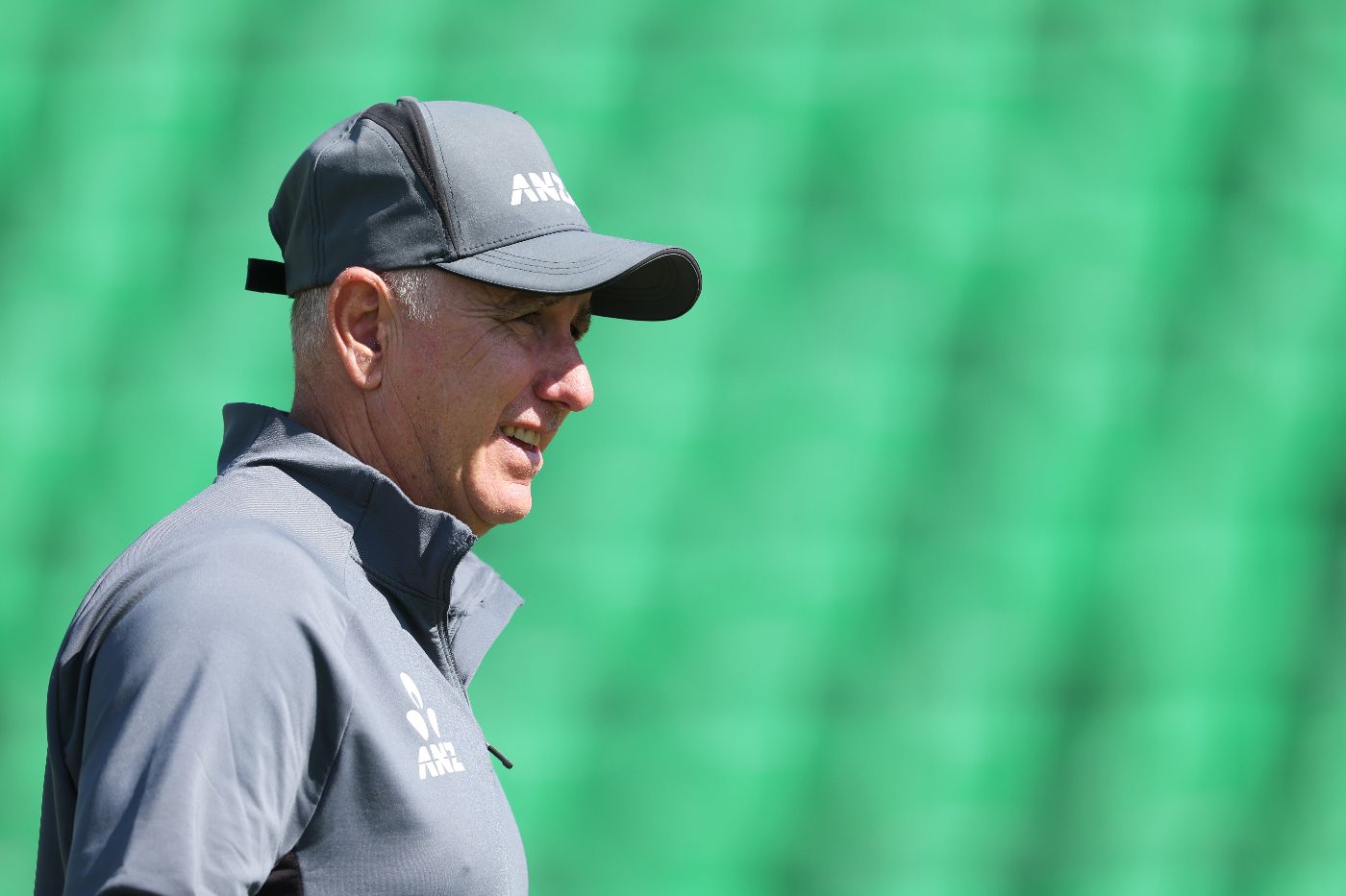 New Zealand head coach Gary Stead watches his players train